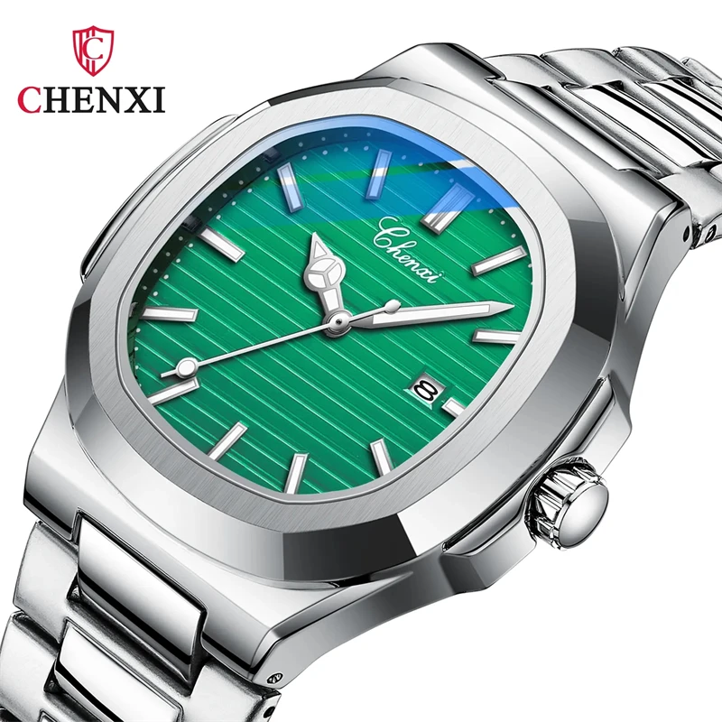 CHENXI 8222 Stainless Steel Wristwatch Case Fashion Calendar