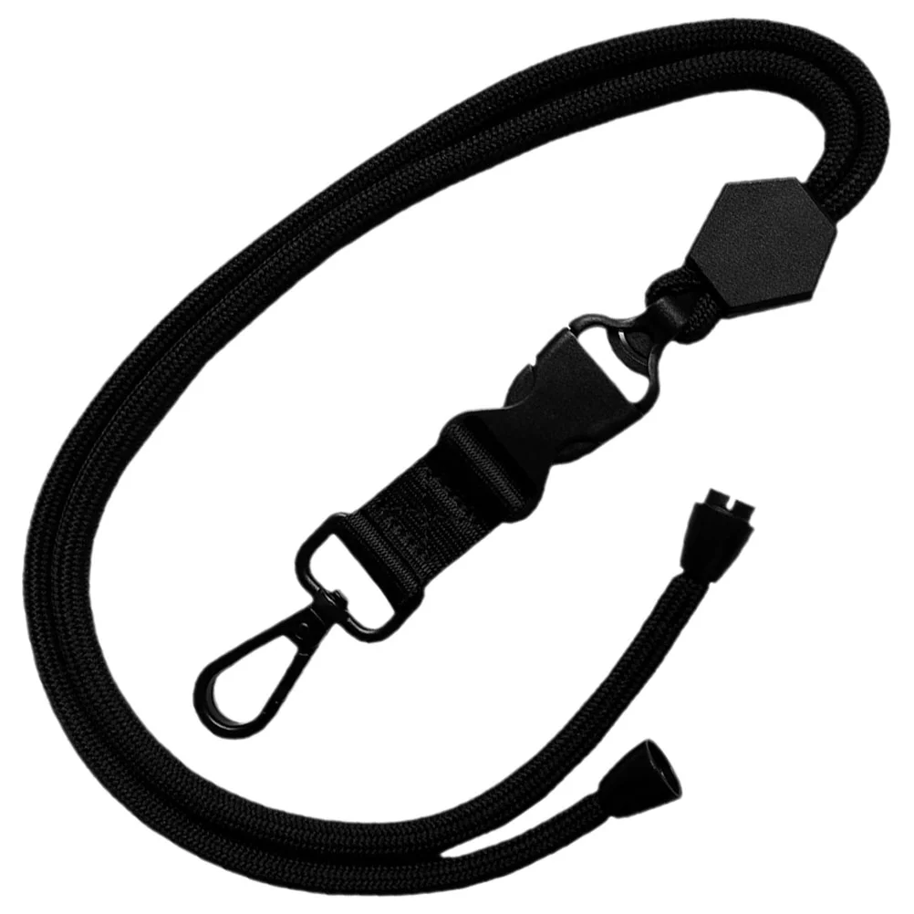 1Pc 블랙 헤비 듀티 배지 매는 밧줄 Id 카드 홀더 넥 스트랩 폴리 에스터 소재 전화 액세서리 휴대용 교수형 밧줄 매는 밧줄