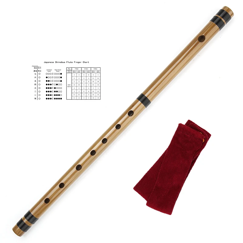 Japanese Sinobue Flute 7/8 Hon Handmade Bamboo Woodwind instrument 2 Styles Piccolo Three Colors