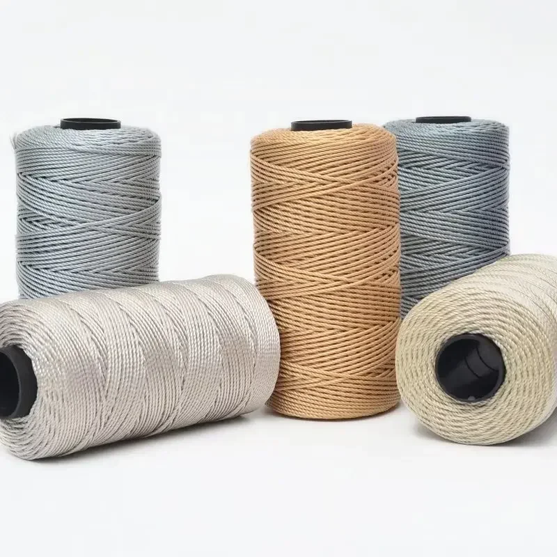 100G Polypropylene Fibre Wire Yarn for Crafts and DIY Projects Triple Twisted Mercerized Yarn for Hats, Shoes Yarn Wholesale