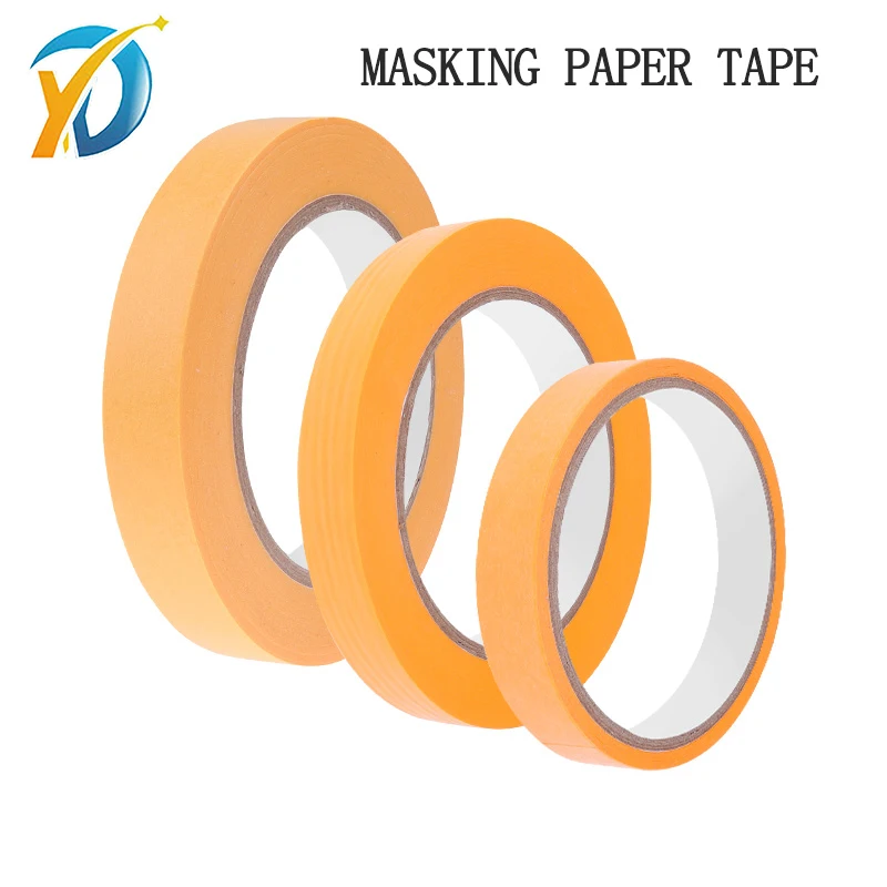 

Masking Paper Tape Car Paint Shielding Strong Adhesive No Residue High Temperature Orange Textured Paper