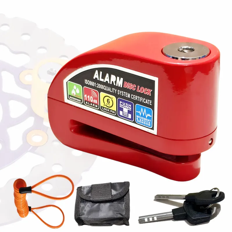 Waterproof Motorcycle Alarm Lock Bike Scooter Security Antitheft Lock