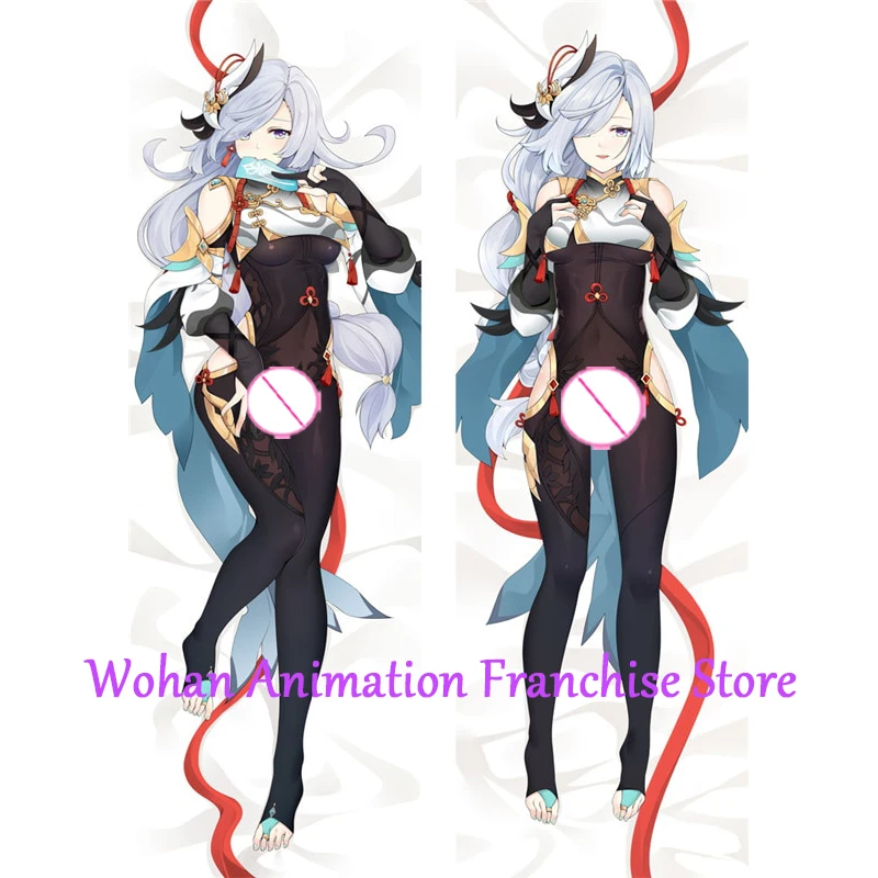 

Dakimakura Anime Pillow Cover Genshin Shenhe Halloween Christmas Decoration Double-sided Print Life-size