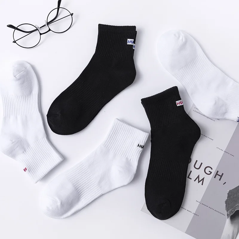 Seis pares de calcetines negros, blancos (39-42) para hombre, calcetines  bajos para hombre y mujer, calcetines deportivos de algodón transpirable  para hombre JM