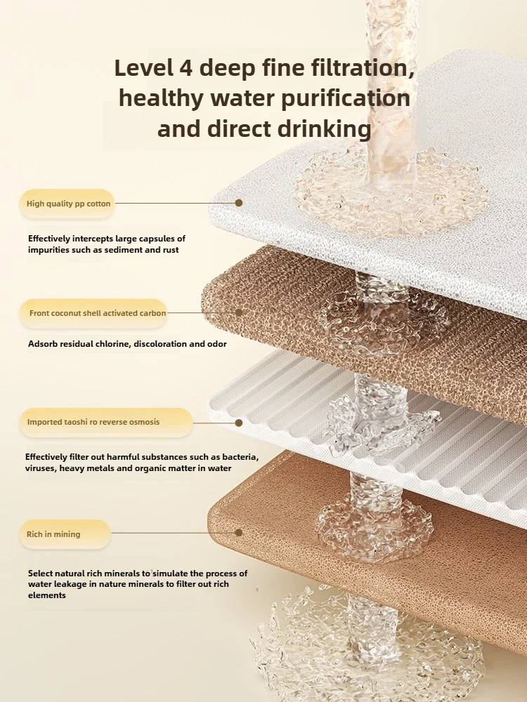 Instant water dispenser Water purifier Household direct drinking water machine Desktop RO heating and drinking machine