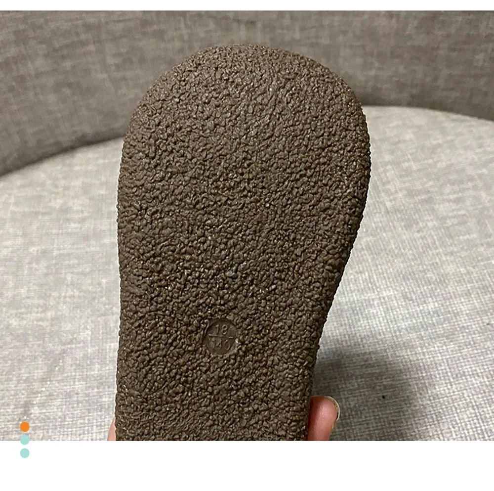 Winter Cotton Toddler Shoes For Baby PU Leather Thick Warm Plush First Step Footwear Lightweight Anti-slippery Infant Shoes 4