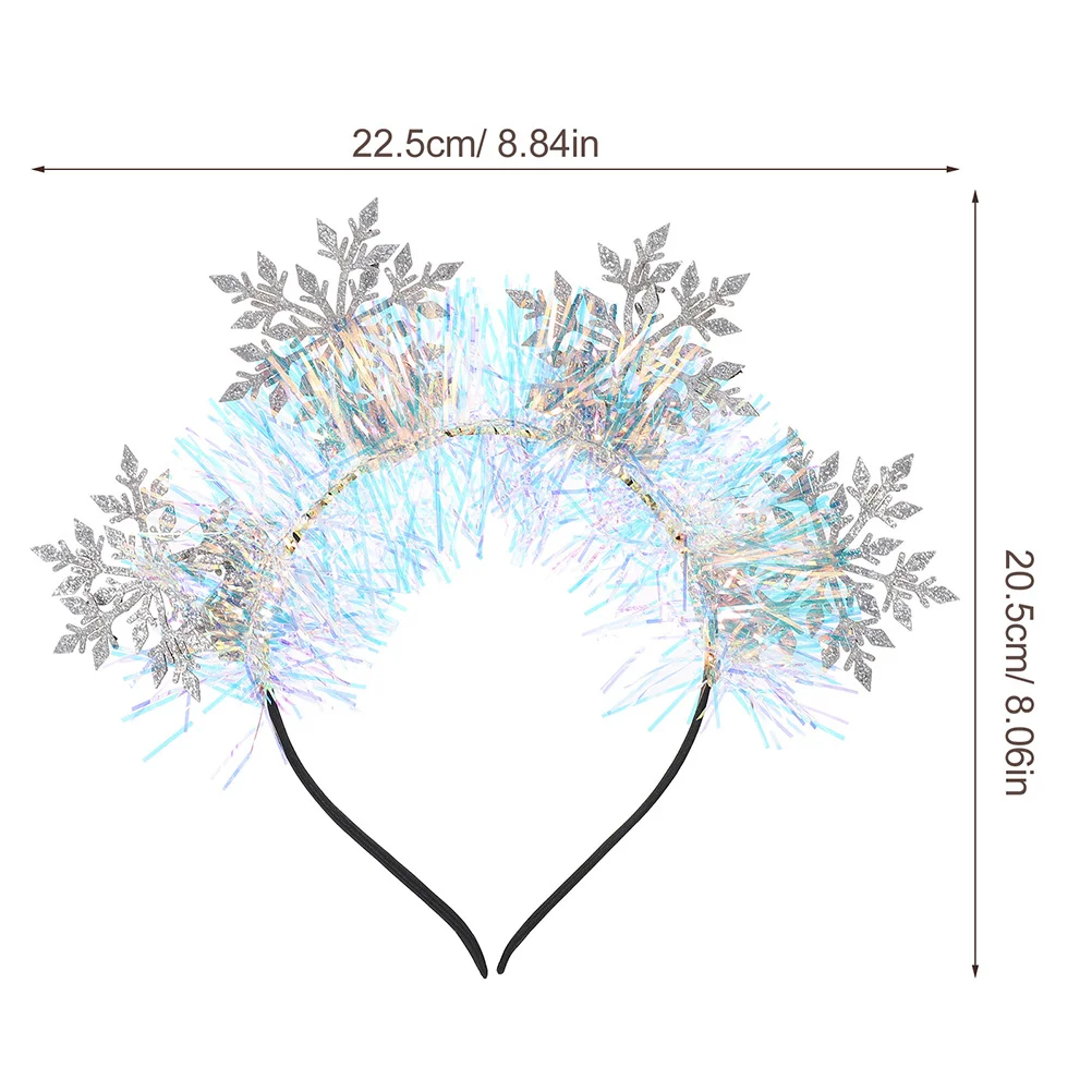 Christmas Snowflake Hair Hoop Costume Women Headband Headbands Party Crown Silver Baby 4