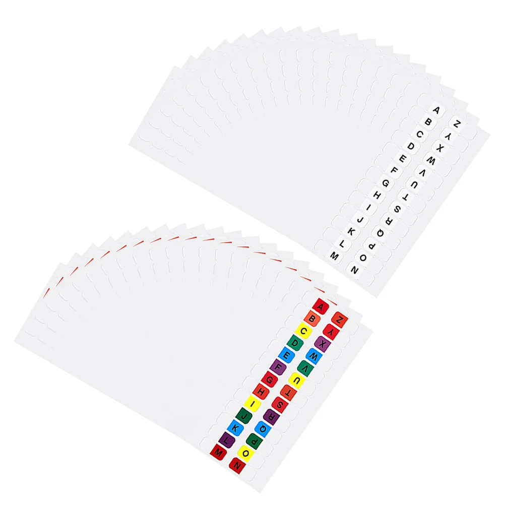 40 Sheets Alphabet Index Stickers Tabs for Notebooks Sticky Page Markers Label Annotation The Pet Notes and Flags Student