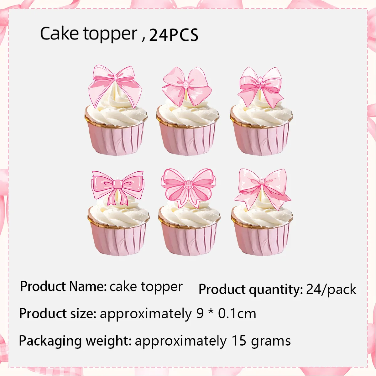 Pink Bow Disposable Party Tableware Set – Plates, Cups, Napkins for Birthday, Wedding & Baby Shower Decor