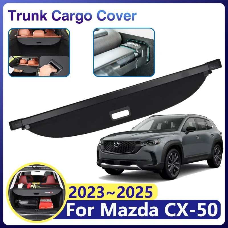 for Mazda CX-50 2023 Accessories 2024 2025 Car Trunk Curtain Cargo Cover  Mat Trey Retractable Security Partition Luggage Storage - AliExpress