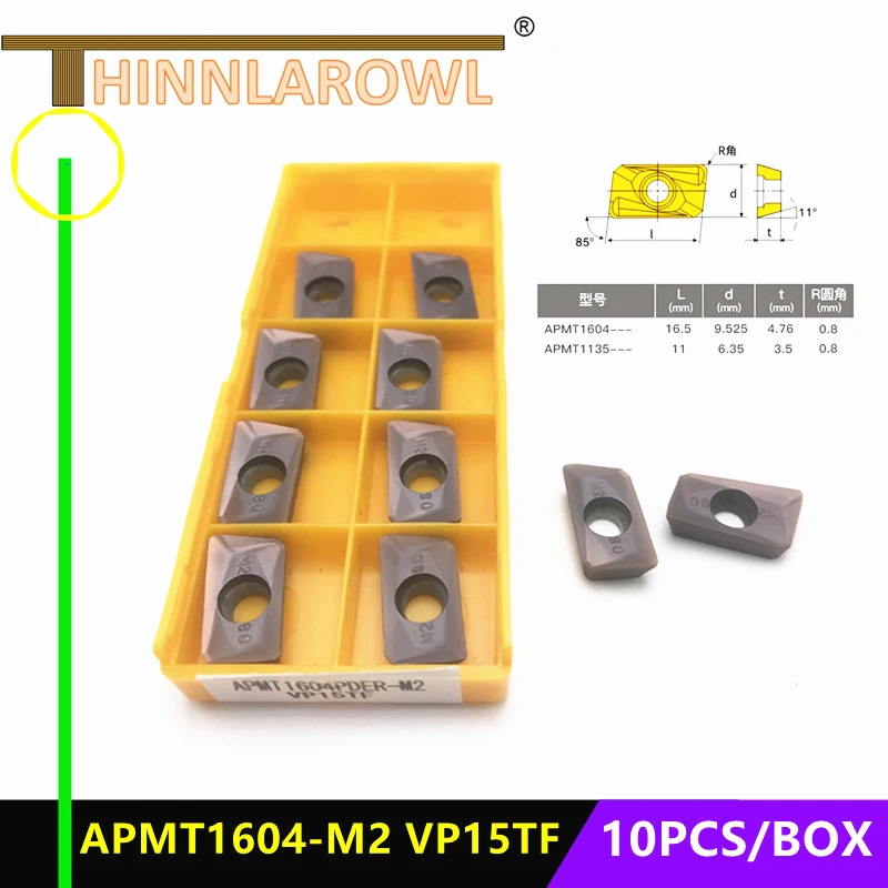 APMT1604 M2 VP15TF APMT1604 H2 VP15TF APMT1135 M2 VP15TFCarbide End Milling Tool CNC Milling Insert APMT1604PDER Turning Insert pipe bending tool