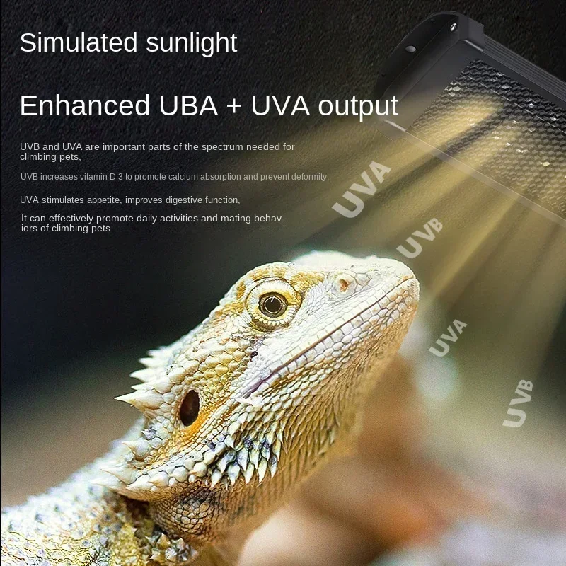 UVA+UVB Reptile Full Spectrum LED Light Turtle Lizard Snake Terrarium Sunbathe Heat Lamp 10.0 20.0 Sun Lamp Sunbathe Heat