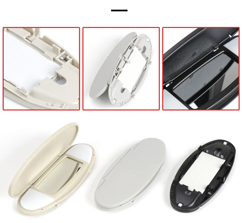 Für Mini Cooper Neue Auto Sonnenblende Spiegel Abdeckung Make-Up Spiegel Abdeckung Für MINI R55 R56 R60 2007-2014 – Detail 3