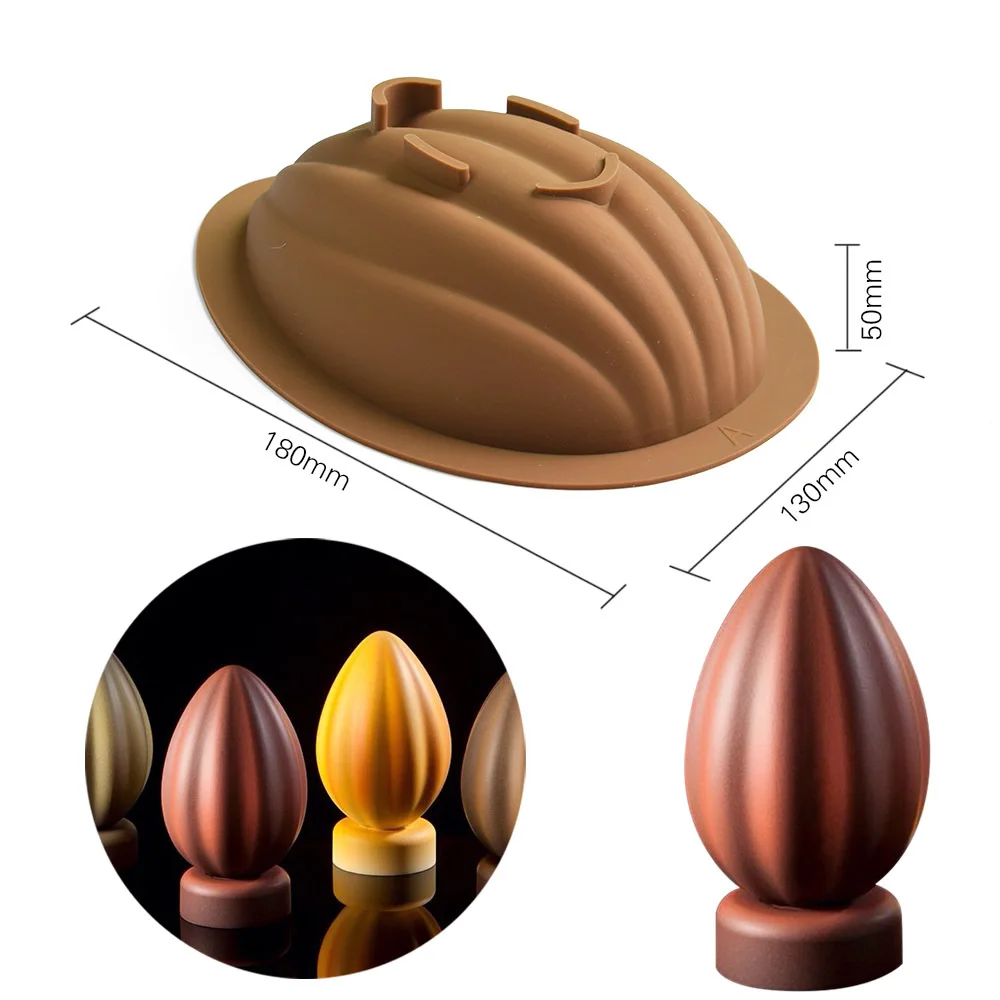 Easter Egg Mold Chocolate Mould Silicone Popsicle Tray DIY Dinosaur Egg Mold