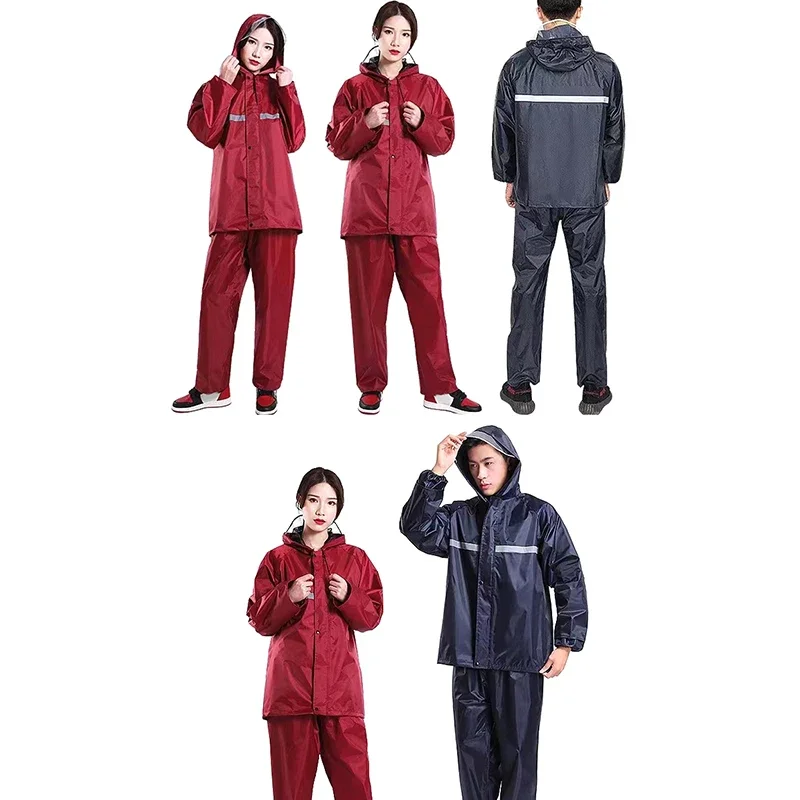 Adult Thick Waterproof RainCoat Rain Coat Motorcycle Rainsuit Motorcycle Rainwear Suit Reflective Riding Raincoat motorcycle raincoat raincoat suit bike raincoat