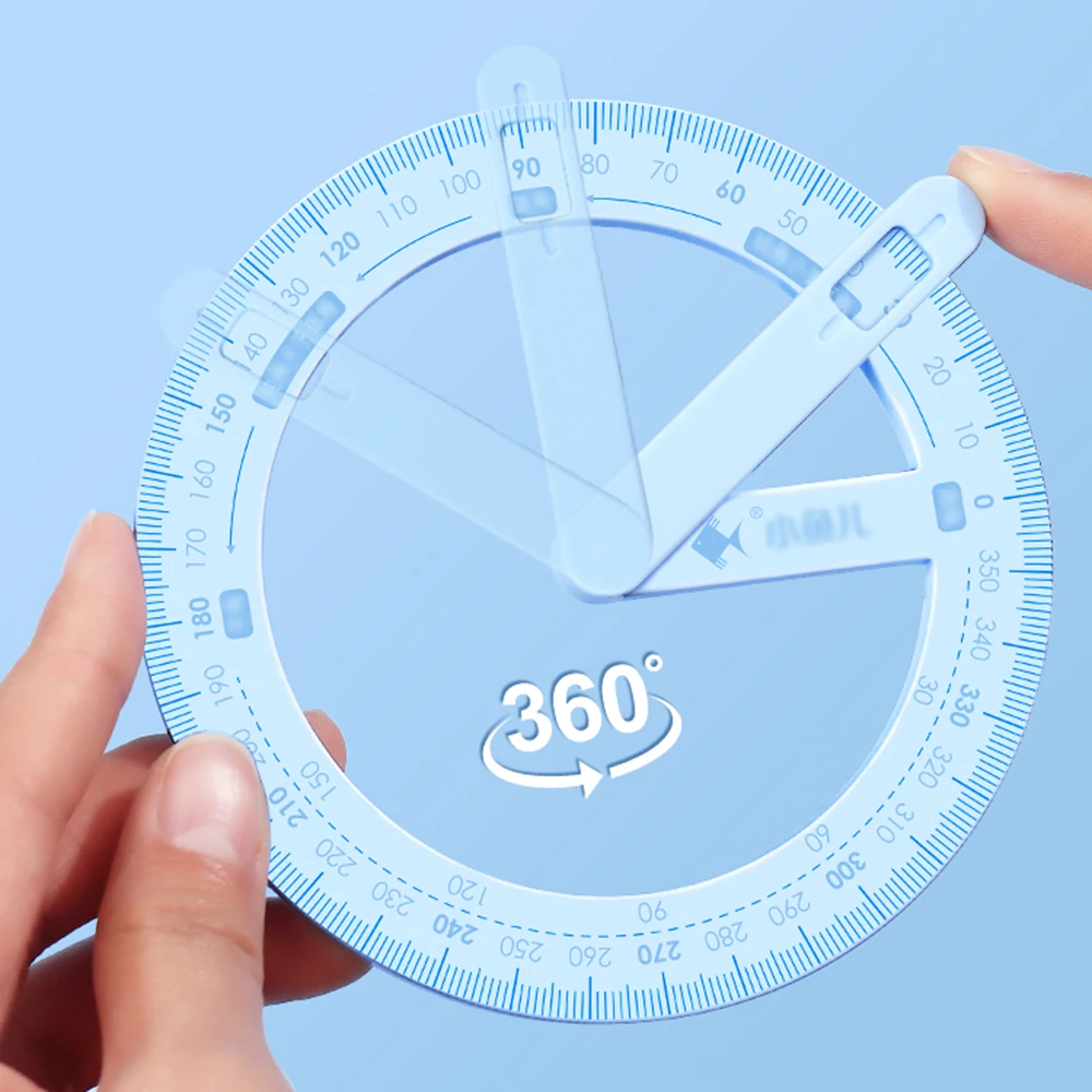 1PC 360 Degree Activity Protractor Student Angle Reader Teaching Aids Right Angle And Acute Drawing Stationery Activity Protractor