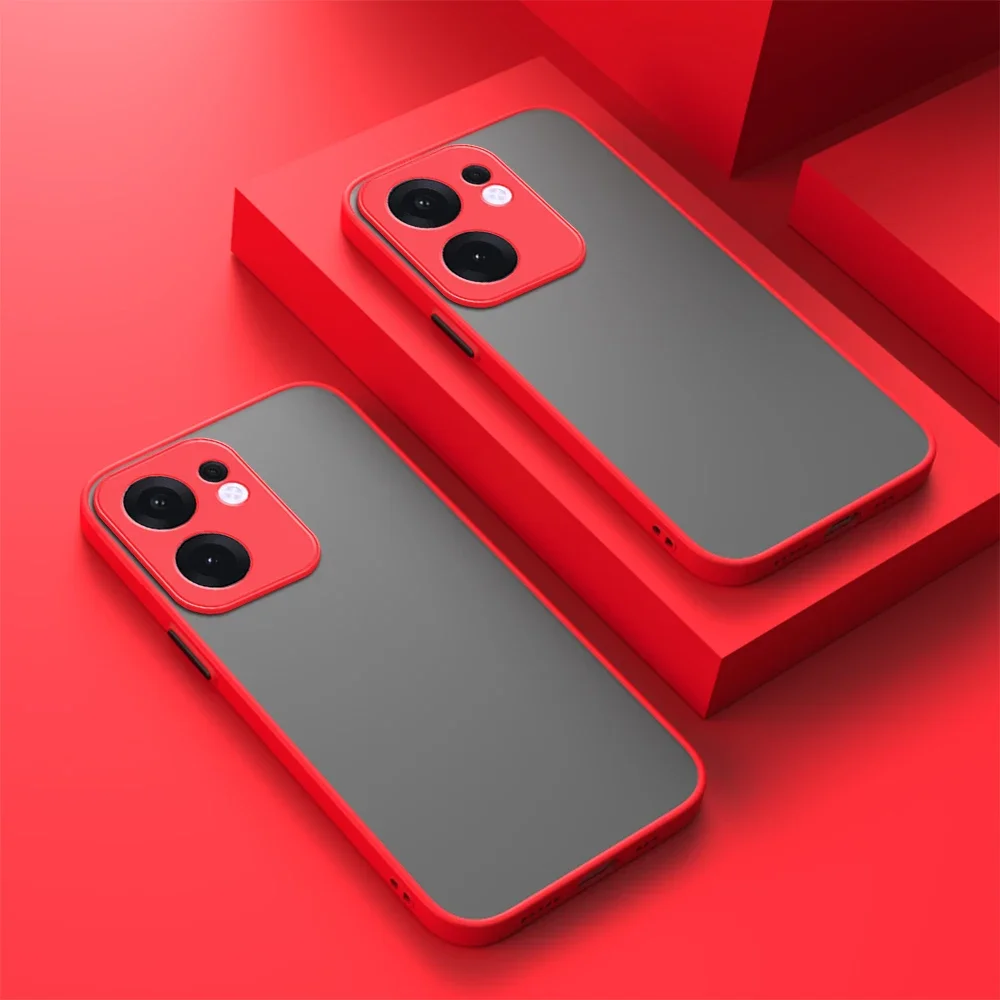 Shockproof Armor Matte Case with Clear Hard Back Cover and Soft TPU Frame
