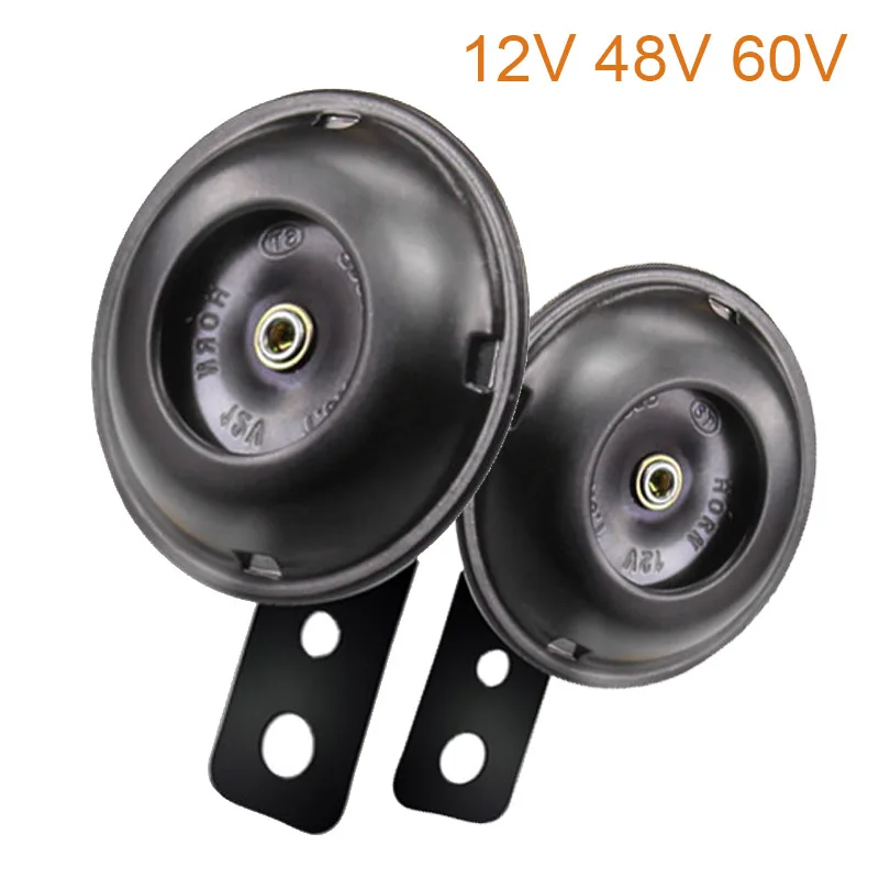 

General Motorcycle Electric Horn Kit Waterproof Round Speaker Loud Electric Horn Suitable for Bicycle Scooter 12V 48V 60V 105dB