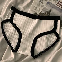 3Pcs/Set Cotton Panties Mid-Waist Women's Underwear Female Breathable Underpants Girls Solid Color Briefs Short Sexy Lingerie 6