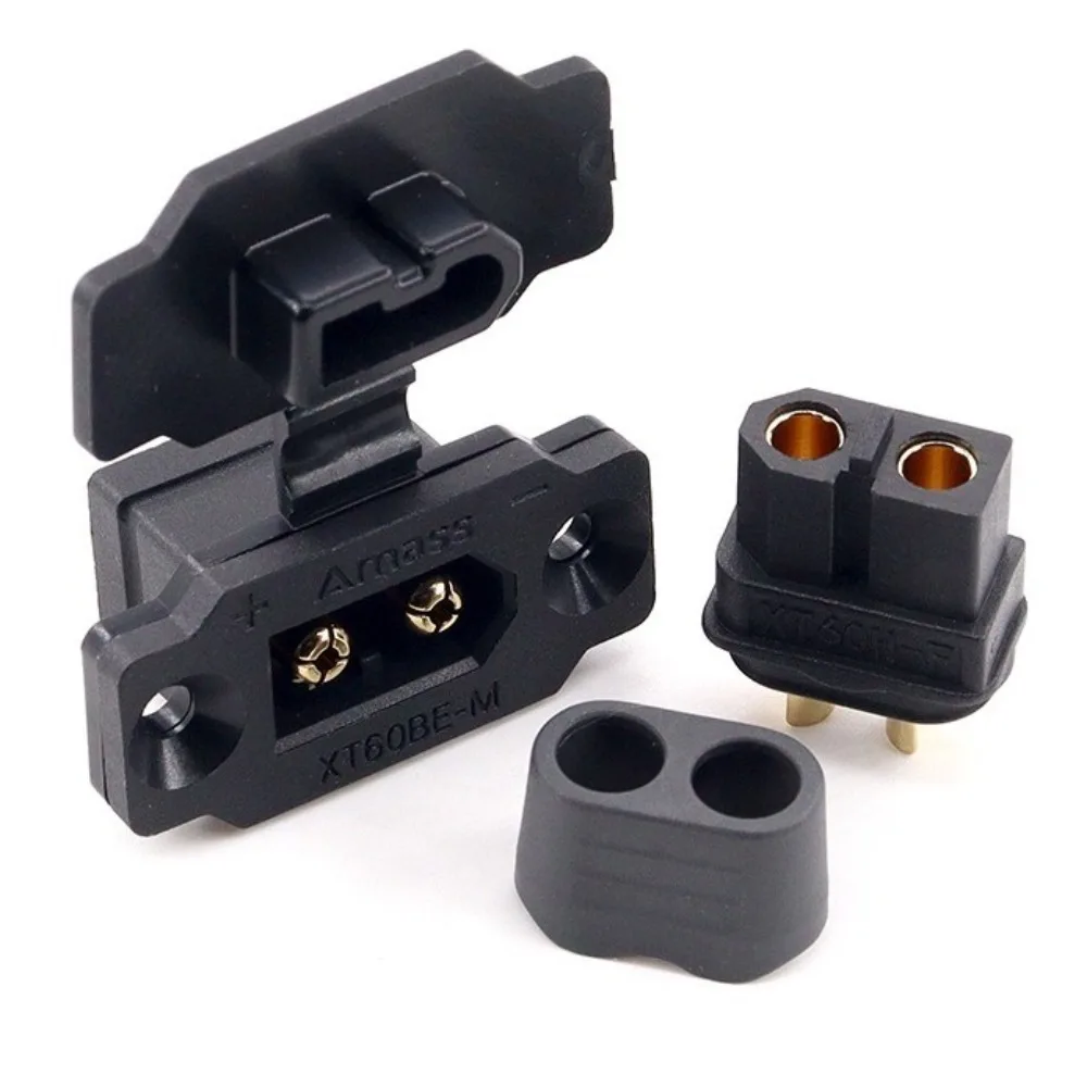 Amass XT60BE-M-F 커넥터 동쪽 RC FPV 모터 ESC 용 커버 와이어 케이블 플러그가있는 검정색 노란색 암 플러그 휴대용 설치