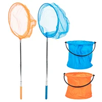 Tendycoco Fishing Nets 2 Sets Telescopic Fishing Net Kids Toys Bait Net Telescopic Catching Tools Netting Outdoor Child 1