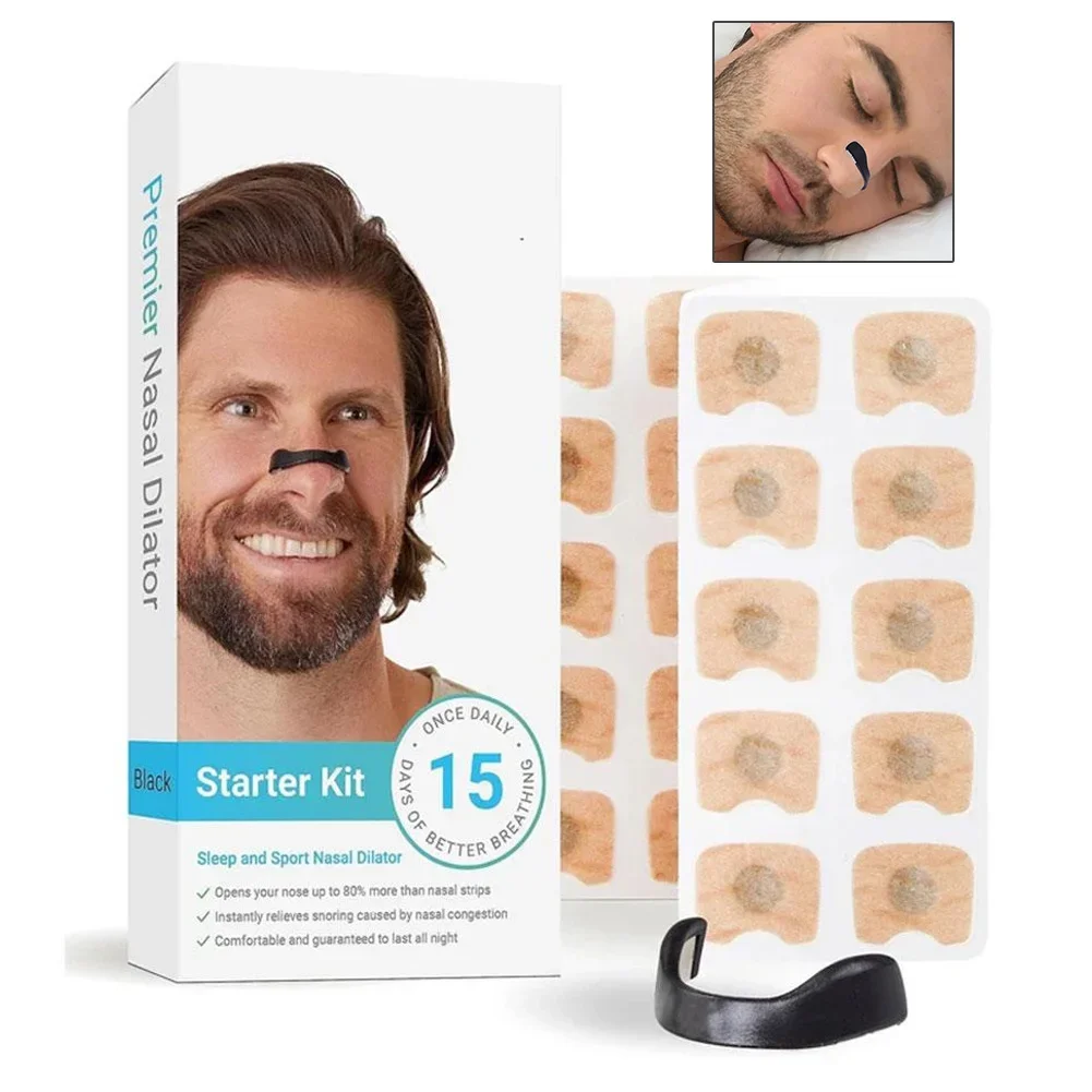 Anti-snoring Nose Clip Nasal Breathing Dilators Starter Kits Magnetic Nose Strips