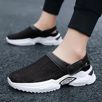 Sandales à plateforme pour hommes, Mules en maille de styliste, pantoufles de plage rembourrées et respirantes, baskets légères à enfiler, 2024 2