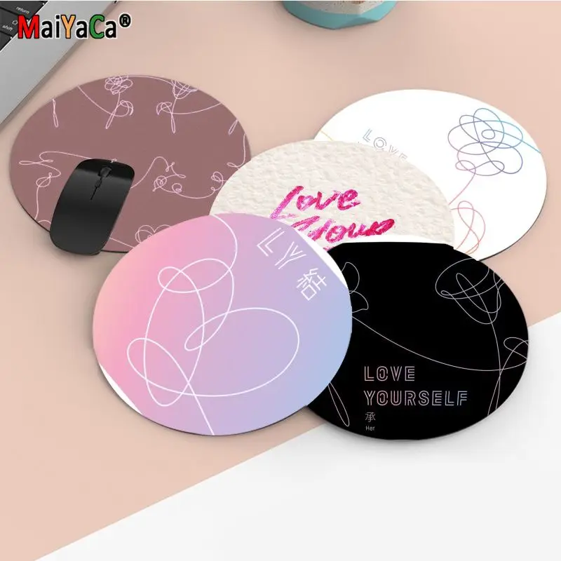 Custom Skin Love yourself Flower kpop Gamer Speed Mice Retail Small Rubber Mousepad gaming Rug For PC Laptop Notebook | Компьютеры и