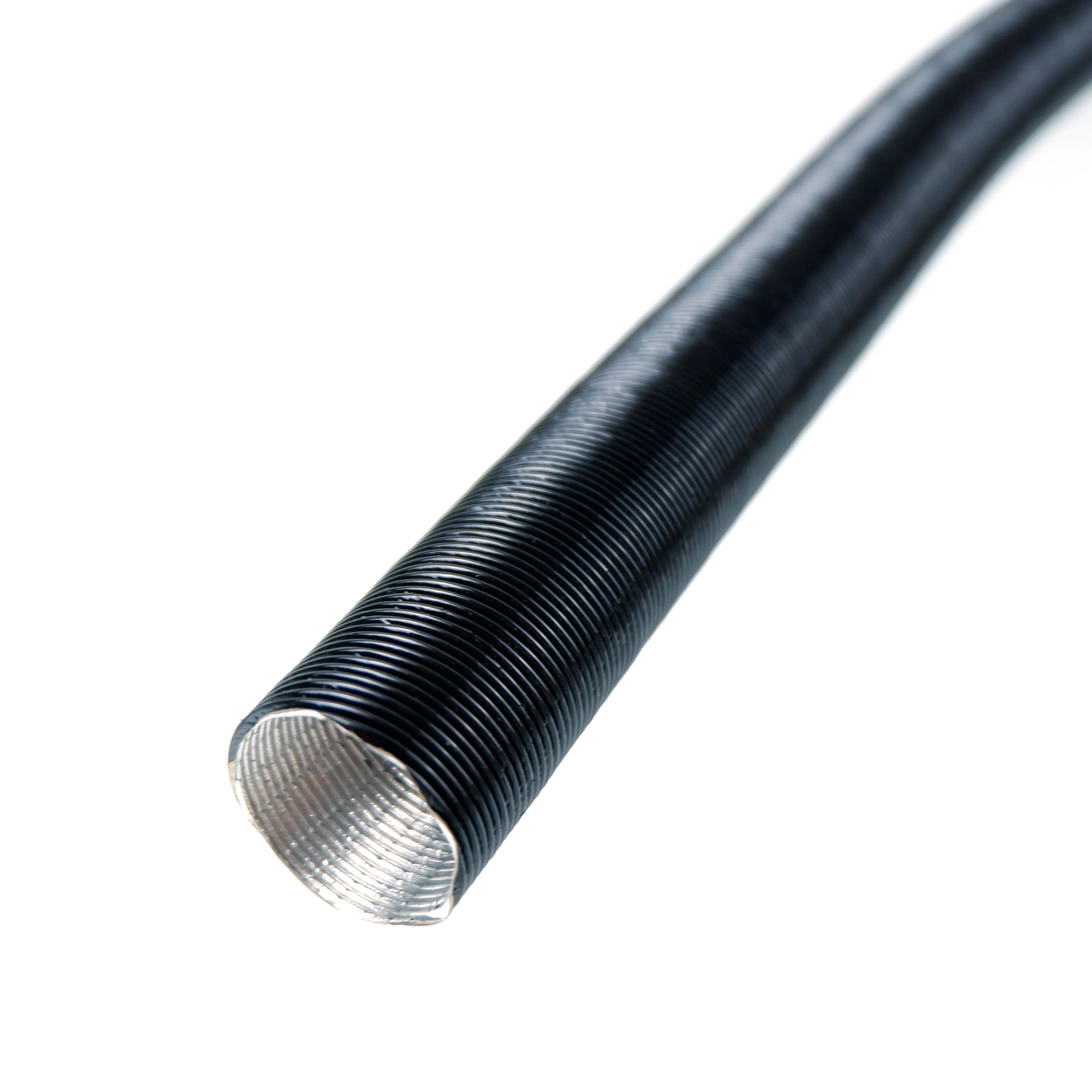 25mm Diameter Stretched Length 200cm Air Diesel Heater Duct Pipe Tube Hose For Webasto Eberspacher Car Camper VAN Truck Black
