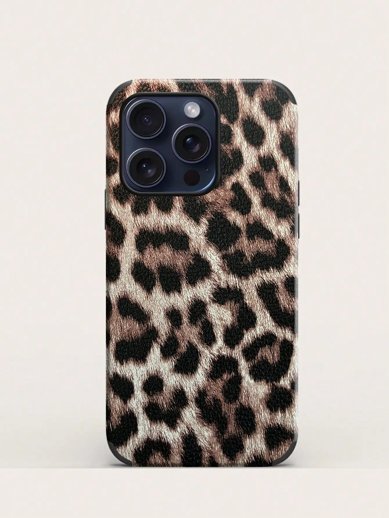 Luxury Double-layer Leopard Print PU Phone Case - Stylish Back Cover