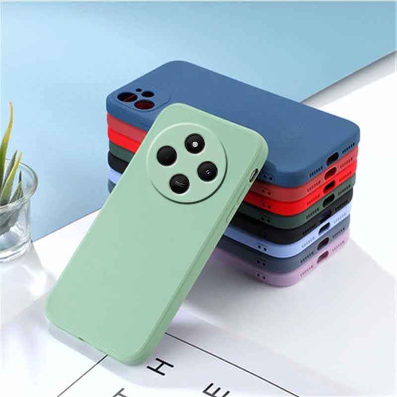 Liquid Silicone Shockproof Soft TPU Phone Case - Protective Bumper Cover (Black)