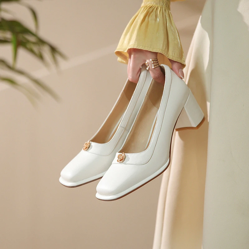 

Туфли-лодочки на среднем каблуке женские, обувь с круглым носком