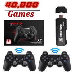GD10 Video Game Stick 4K Console 2.4G Double Wireless Controller 40000 Games 128GB Retro Games for PS1/GBA Boy Christmas Gift