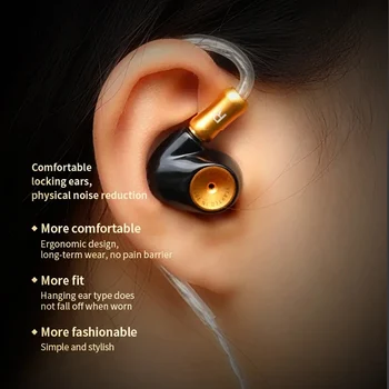 EPZ Q5 HIFI Earphones Wired Ceramic Carbon Nano Moving Coil IEM In Ear Monitor MMCX Detachable Cable Earbuds Gaming Headset 2