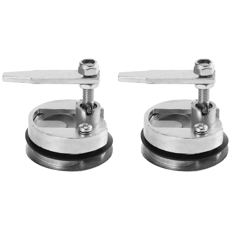 

2Pcs 61Mm Silver Marine Boat Floor Buckle Hatch Latch Flush Turning Lift Handle 316 Stainless Steel