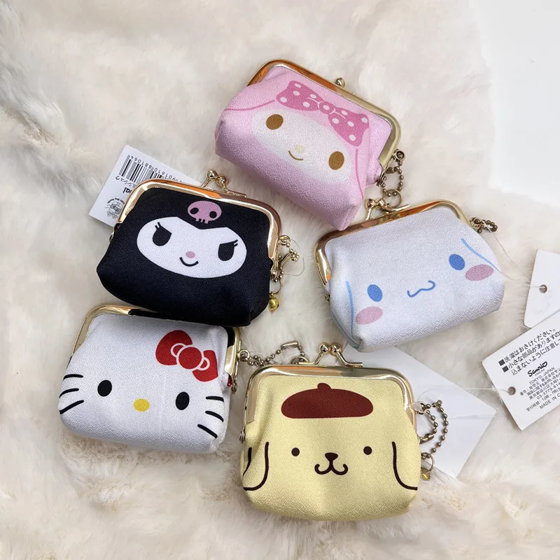 

Cartoon Sanrio Mini Zero Wallet Kawaii Hello Kitty Kuromi Cinnamoroll Mymelody Anime Key Multifunctional Card Bag Holiday Gift