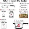 H56 Hevibase Induction Compatible Aluminum Pressure Cooker, 5-Liter,SILVER 4