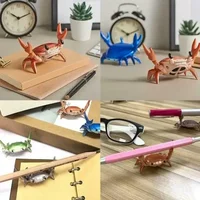 Decoration Desktop Mobile Phone Universal Mini Weightlifting Crab Wireless Bluetooth Speaker Holder Pen Holder Personalized Gift 2