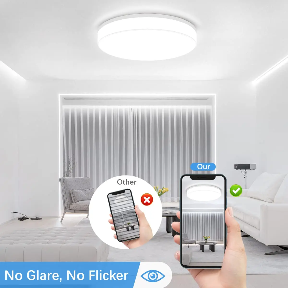 Ultra-Dünne LED Deckenlampe Schlafzimmer Light Neutral White Cool White Warm White 48W 36W 24W 18W LED Deckenlampe 3