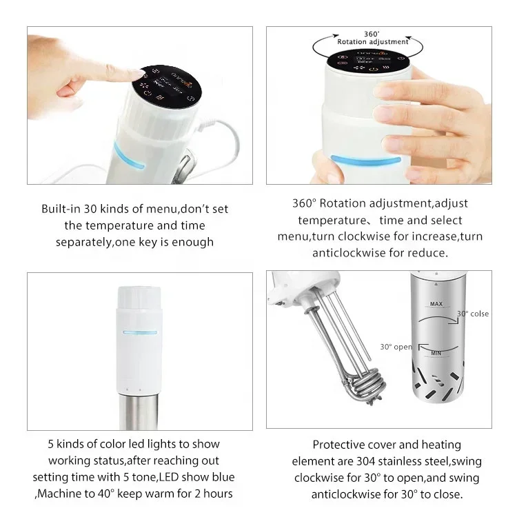 Immersion circulator electric slow cooker sous vide machine multi cooker stick kitchen appliances with DIY recipes