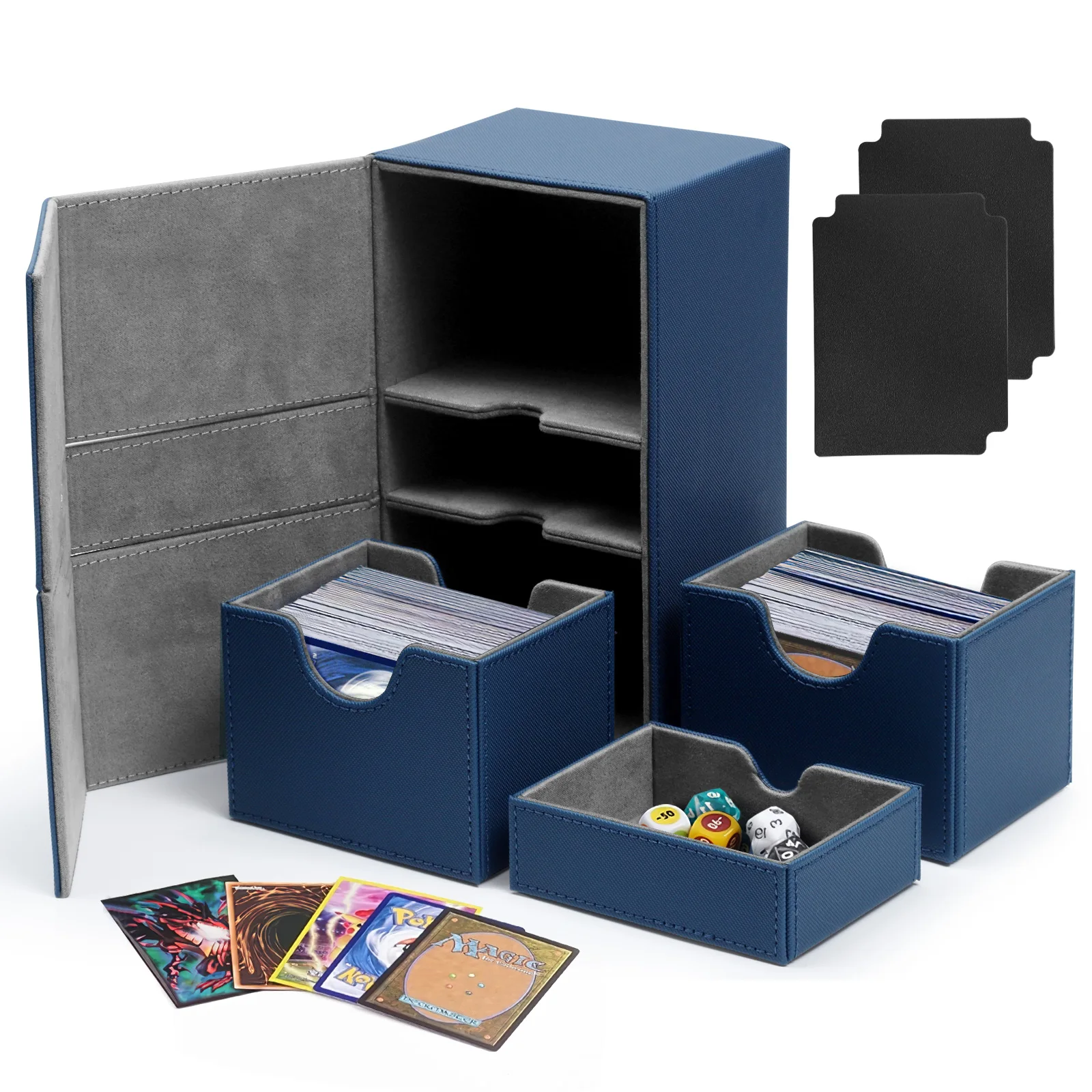 X-Large Commander Premium Double Deck Box Per Carte A Maniche 200 + Protwin Flipdeckcase Con 3 Vassoi Adatto A Mtg/Tcg/Ccg