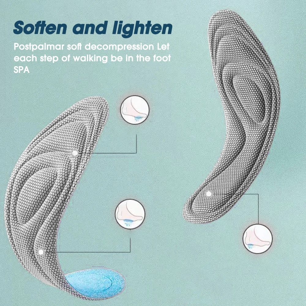Shoe Insoles Orthopedic Insoles 3D Memory Foam Orthopedic Insoles for Shoes Men Women Nano Antibacterial Deodorization Insole Sweat Absorption Running Cushion