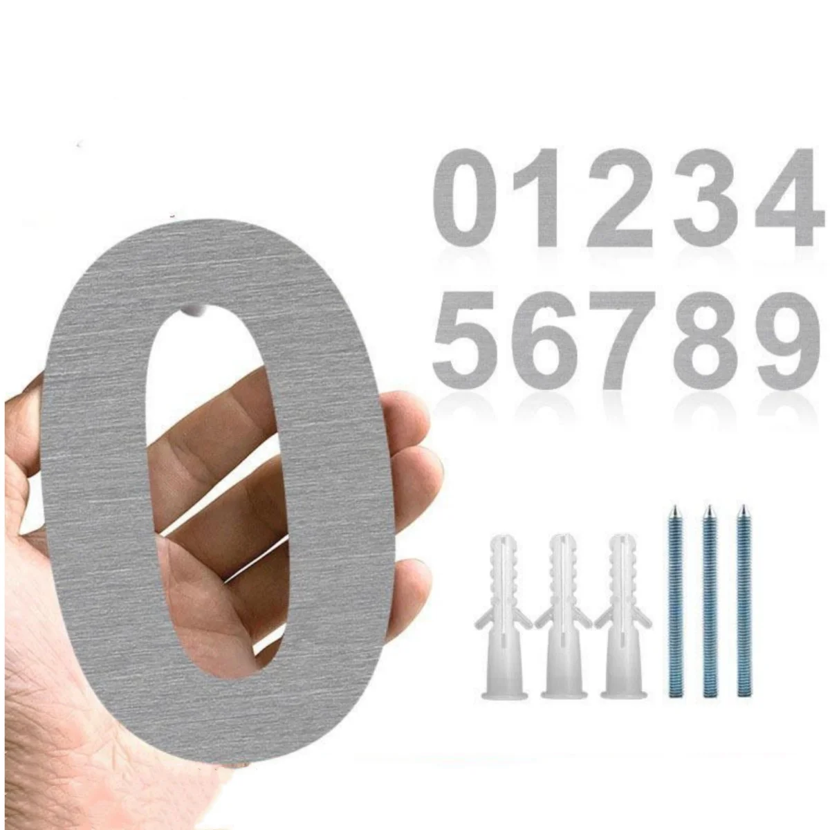 20/30cm Modern Large House Numbers 8/12 Inch Stainless Steel Floating Home Address Number for Outside Garage Gate plaque numero house number signs,house numbers,number plate