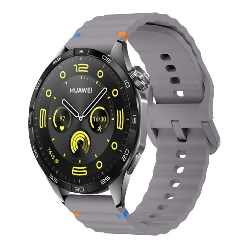 Enhanced Liquid Silicone Wave Watch Strap – Ultra Light Matte Finish Wristband with Quick Release