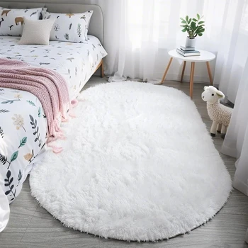 Fluffy Oval Shaggy Rug 1