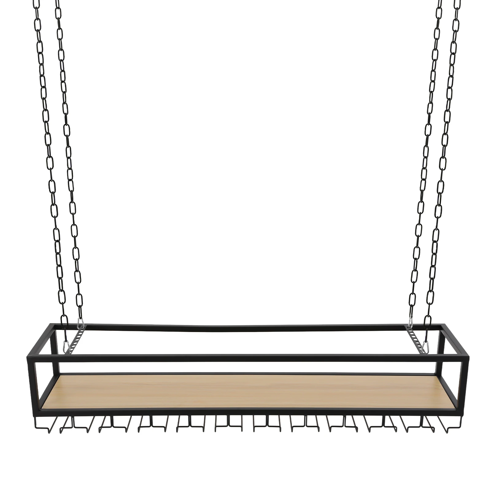 110 cm Weinglas-Aufhänger, hängendes Weinglasregal, hängendes Weinflaschenregal zur Deckenmontage mit Glashalter, höhenverstellbar – Detail 6