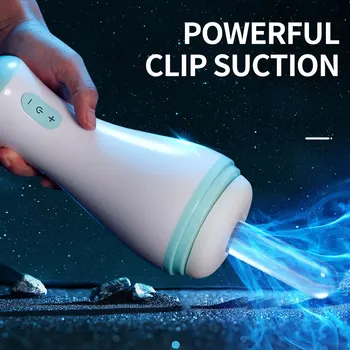 Automatic Male Masturbator with Strong Suction and Deep Throat Oral Stimulation - Perfect for Solo Or Partner Play