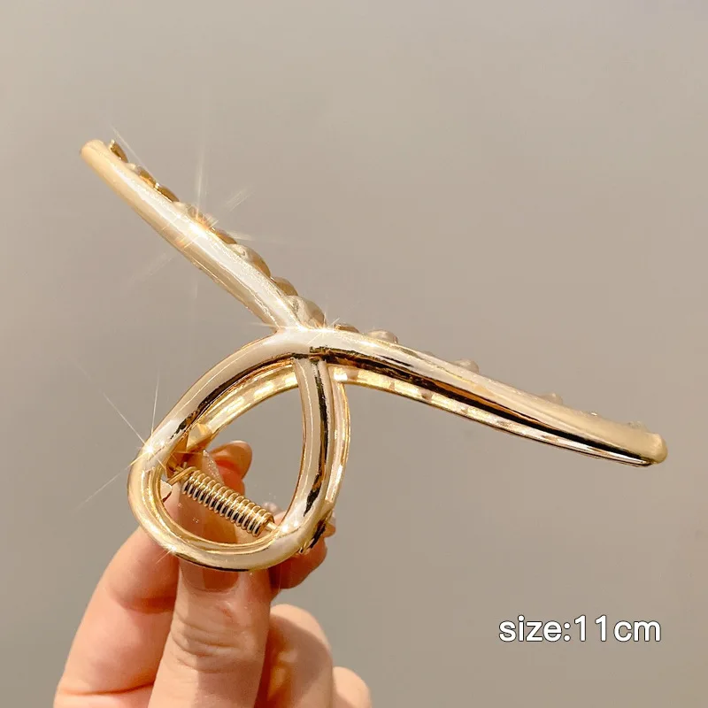 56 arten Heißer Verkauf Koreanische Metall Gold Silber Frauen Haar Pins und Clips Klaue Zubehör Geometrische Krabben Kopf Stück Damen schmuck – Detail 6