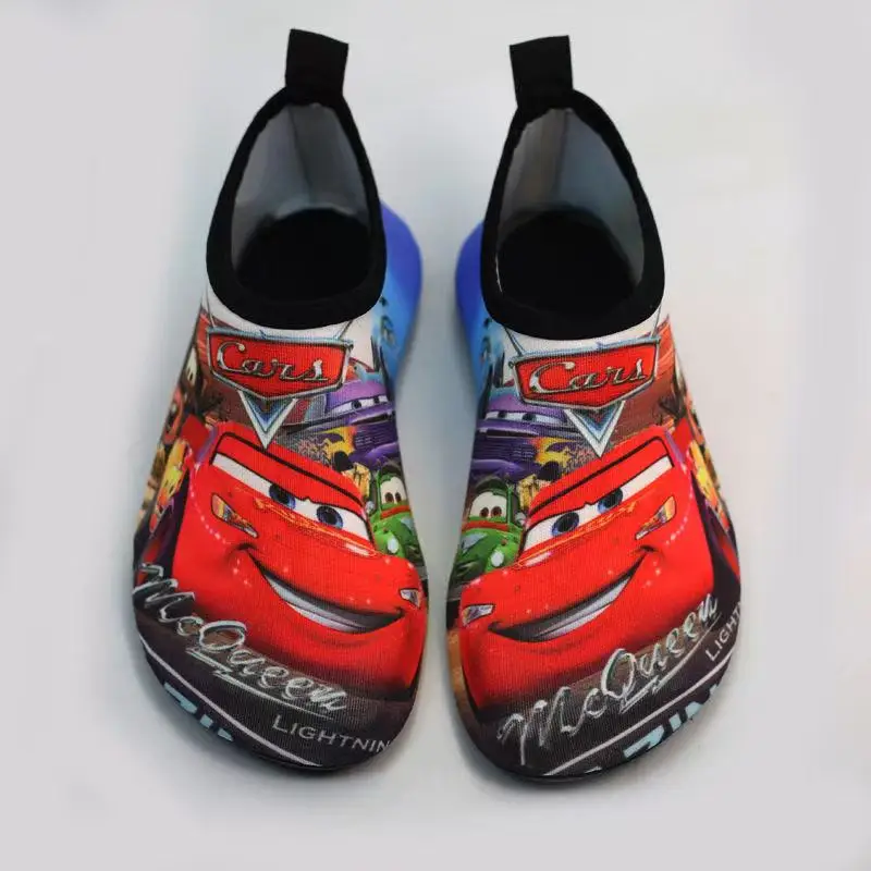 Summer Baby Boy Girl Beach Wading Shoes Cartoon Minnie Spiderman Avenger Cars Antiskid Sneaker Children Kid Sock Swimming Sandal 3