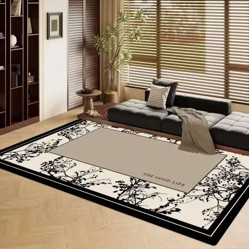 Modern New Chinese Carpet Crystal Velvet Living Room Coffee Table Blanket Simple Light European Chinese Wind Sand Mat 6